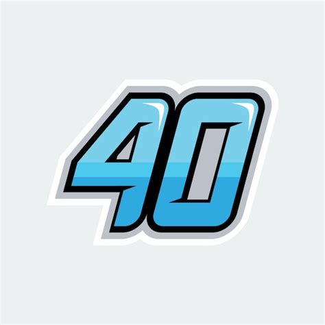 Premium Vector 40 Racing Numbers