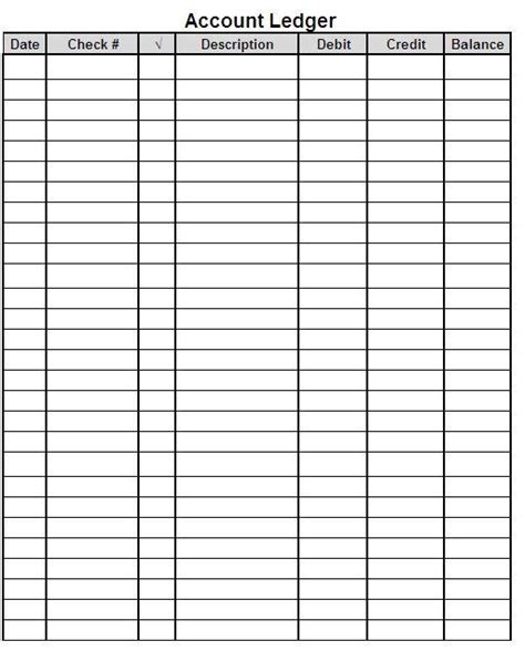 The accounting ledger paper template will allow you to start keeping a general ledger for your business by printing multiple sheets of this template. Free Printable Ledger Paper Luxury 7 Best Of Accounting ...