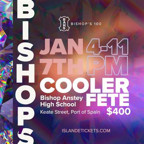 Island E Tickets • Bishops 100 Cooler Fete