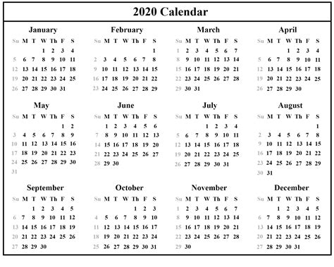Free Printable Attendance Calendars 2020 Templates Calendar Template