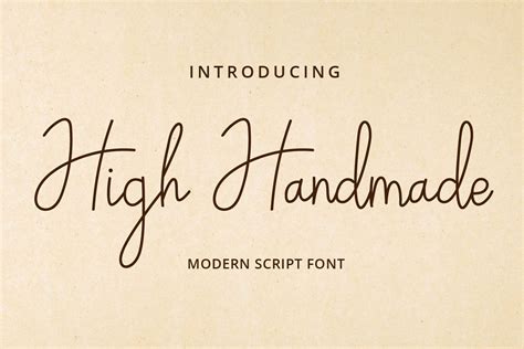 High Handmade Handwritten Script Font - Dafont Free