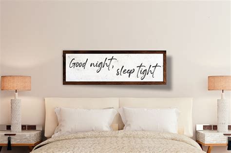 Good Night Sleep Tight Master Bedroom Wall Decor Over The Bed Master