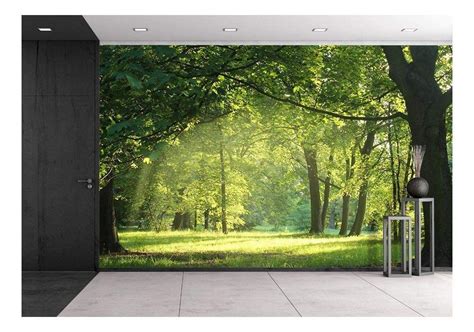 Wall26 Trees In A Summer Forest Removable Wall Mural Self