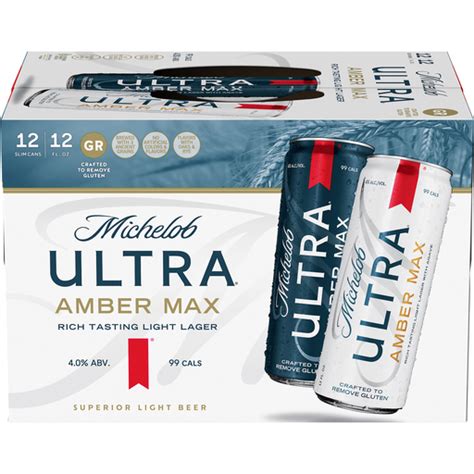 Michelob Ultra Amber Max Amber Max Light Beer 12 Pack 12 Fl Oz Cans