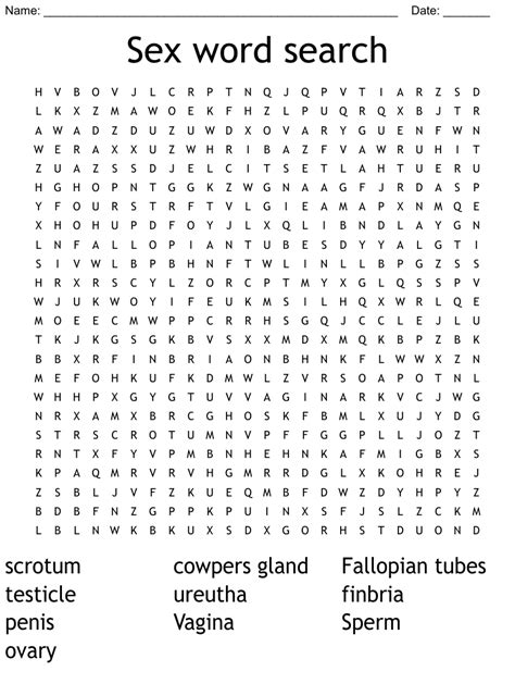 Sex Word Search Wordmint
