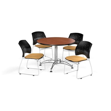 Ofm Multi Use Break Room Package 42 Round Table With Stars Stack