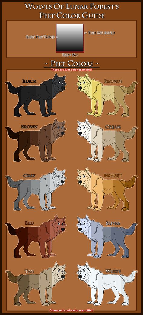Wolf Pelt Color Guide By Daschocolate On Deviantart