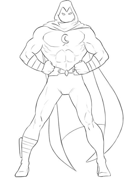 Free Moon Knight Coloring Page Download Print Or Color Online For Free