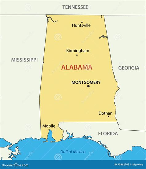 Alabama Vector Map 98223893