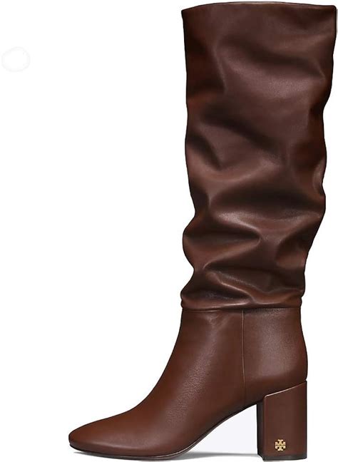 tory burch brooke slouchy leather boot perfect brown 5 5 boots