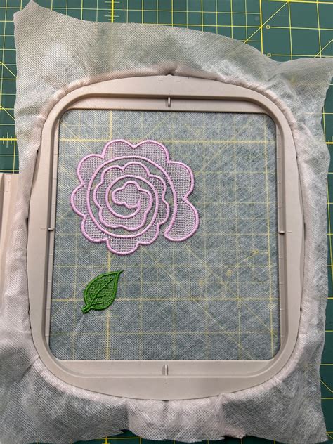 Fsl 3d Rose Embroidery Digital File And Free Fsl Sheet Etsy