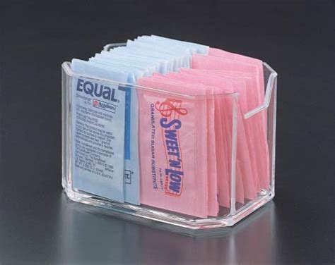 Sweetener Sugar Packet Storage Holder Acrylic