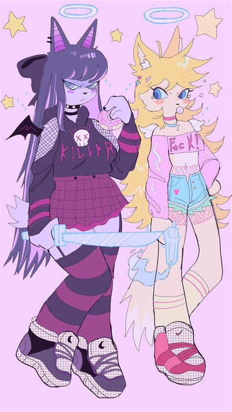 Puppychan On Twitter Panty And Stocking Anime Furry Art Cute Art