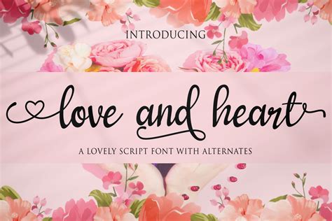 Love And Heart Font Bearydsgn Fontspace
