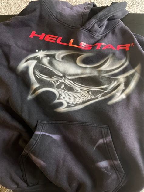 Hellstar Hellstar Airbrushed Skull Hoodie Grailed