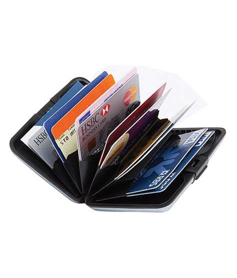 New credit card holder new metal id card holder anti rfid wallet business card holder wallet for credit cards case tarjetero 491. Gift Studio Metallic Blue Credit Cards Holder: Buy Online ...