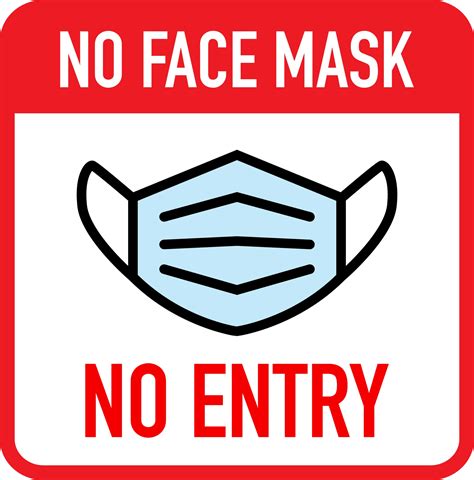 Printable No Face Mask No Entry Signage