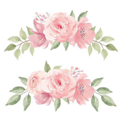 Premium Vector Watercolor Illustration Of Pink Rose Flower