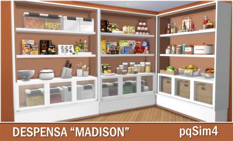 Kitchen, littledica, mod the sims, mts, sims 4april 4, 2021. Pantry set at pqSims4 » Sims 4 Updates