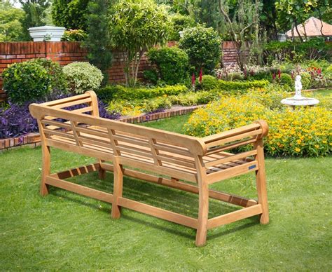 Lutyens Style Teak Low Back Garden Bench 225m By Jati