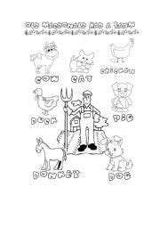 770x741 mcdonalds coloring pages to coloring pages printable ronald 510x704 old macdonald coloring pages animals coloring pages free farm English worksheets: Old MacDonald Coloring Sheet