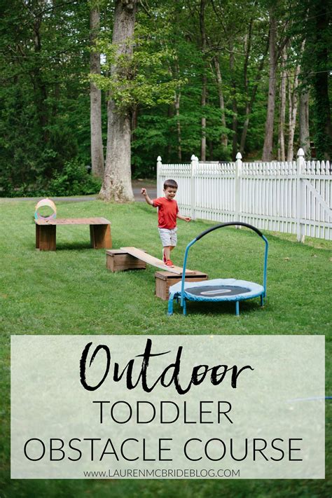 The best part of this idea is that it should not be expensive or complicated. Mom + Baby // Outdoor Toddler Obstacle Course - Lauren McBride