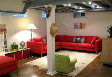 12 Finishing Touches For Your Unfinished Basement Unfinished Basement