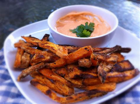 Italian tomatoes prepared with regional ingredients strike a delicious balance. Sweet Potato Fries with Sriracha Mayo Dipping Sauce - Food ...