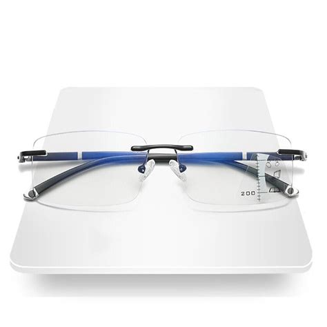 Progressive Multifocal Blue Light Blocking Reading Glasses Photochromic