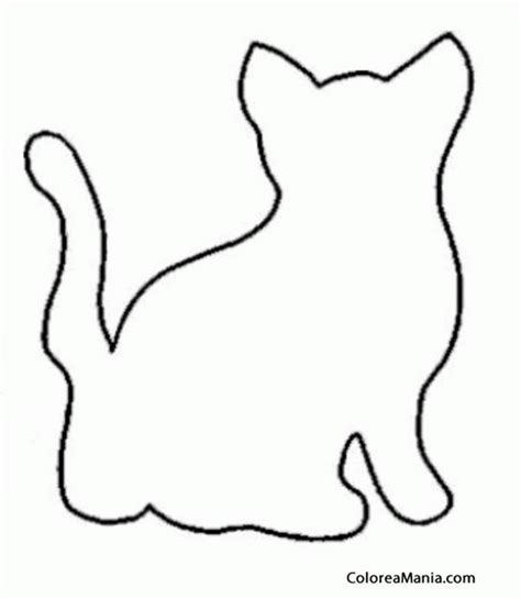 Dibujos Siluetas De Animales Colorear Silueta De Gato De Espaldas