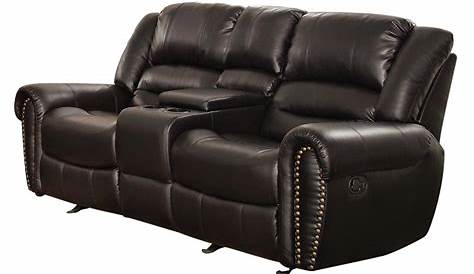 Sofa Recliner Reviews: Black Leather 2 Seater Recliner Sofa