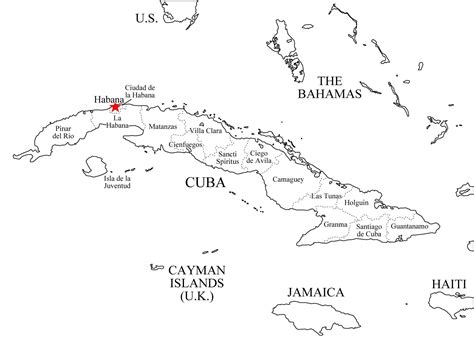 Mapa Político De Cuba Para Imprimir Mapa De Provincias De Cuba Freemap
