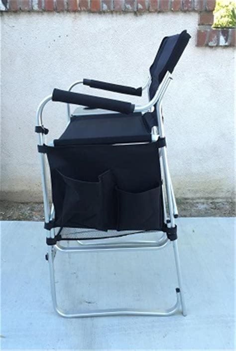 This chair is highly portable because it folds into a. Deluxe Extra Tall Folding Director's Chair with Side Table ...