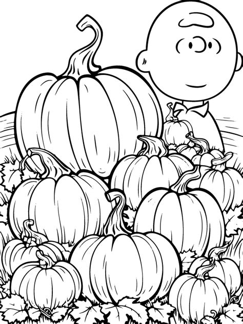 Charlie Brown Pumpkin Patch Coloring Page Free Printable Coloring