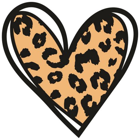 Cheetah Print Heart Png - PNG Image Collection png image