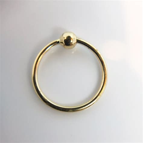 K Solid Gold Captive Bead Ring Tragus Ear Piercings Etsy UK
