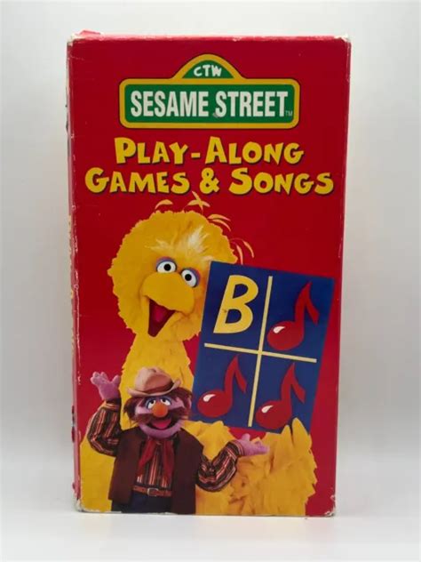Sesame Street Play Along Games And Songs Vhs 1986 Rare Cover 1500