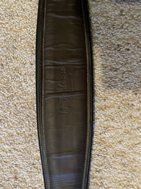 54 M Toulouse Shaped Leather Overlay Girth Brown Ebay
