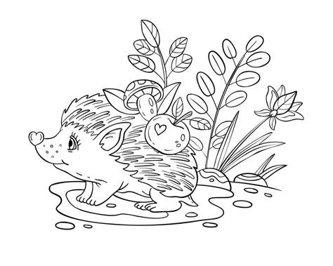 Autumn Animal Coloring Pages For Kids Littlepanda
