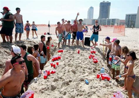 Beer Pong Tournaments On The Beach Outside The Hotel Beach Beer Pong