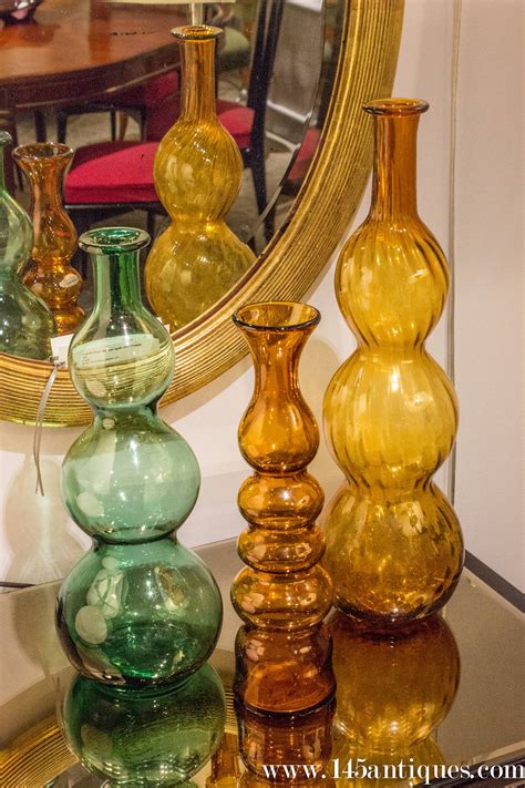 Italian Mid Century Empoli Glass Vase At 1stdibs