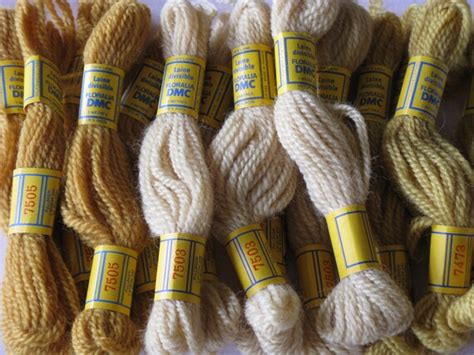Dmc Wool Tapestry Needlepoint Yarn Large Lot Of 14 By Corgipal