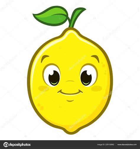 The color of the citron varies from green to. Illustration Vectorielle Citron Dessin Animé Mignon Pour ...