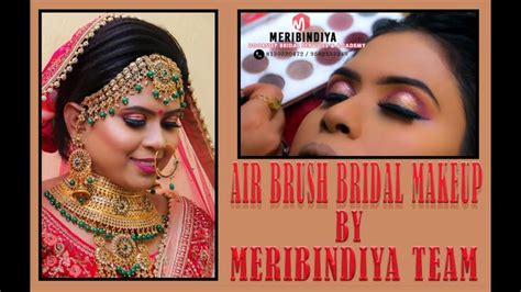 full bridal airbrush makeup at venue by meribindiya team book your mak airbrush makeup