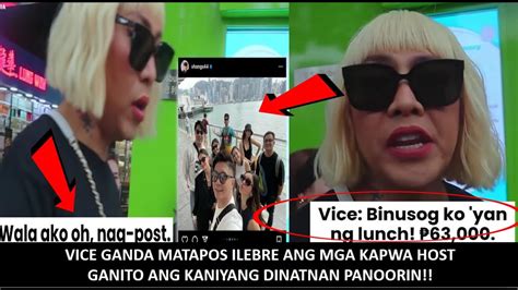 Vice Ganda Sumama Ang Loob Sa Mga Kapwa Its Show Time Host Matapos Mang
