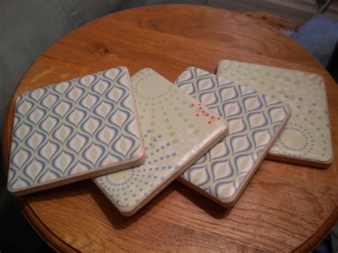 Diy Wednesday Mod Podge Tile Coasters The Dabbling Crafter