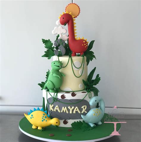 Here we have uploaded birthday cake for the 2 years old little kid. 2nd Bash image by Kat | Dinosaur birthday cakes, Dino ...
