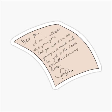 Dear John Letter Sticker By Ksgredbubble Redbubble