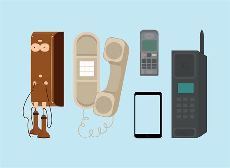 Set Of Phone Evolution 10964594 Vector Art At Vecteezy