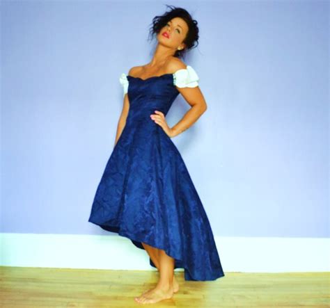 80s Prom Dress High Low Tulle Off The Shoulder By Dreamsofbetty